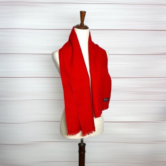 Vrinda Wool Red Scarf Uruguay Men’s Women’s 11,5x52 “ - Picture 3 of 7